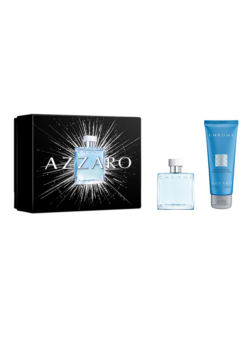 AZZARO CHROME SET (EDT 50ML + HAIR AND BODY SHAMPO...