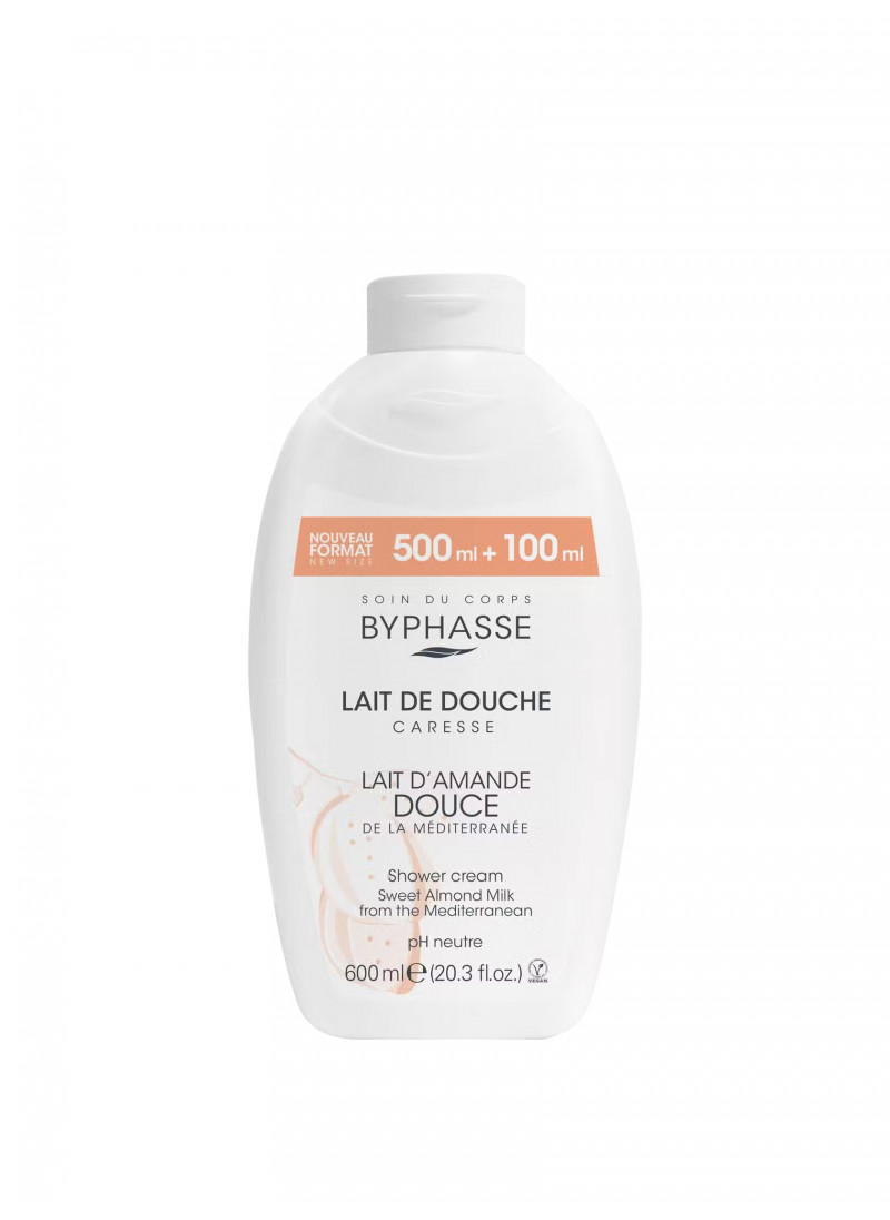 BYPHASSE CARESSE SHOWER CREAM SWEET ALMOND MILK 600ML