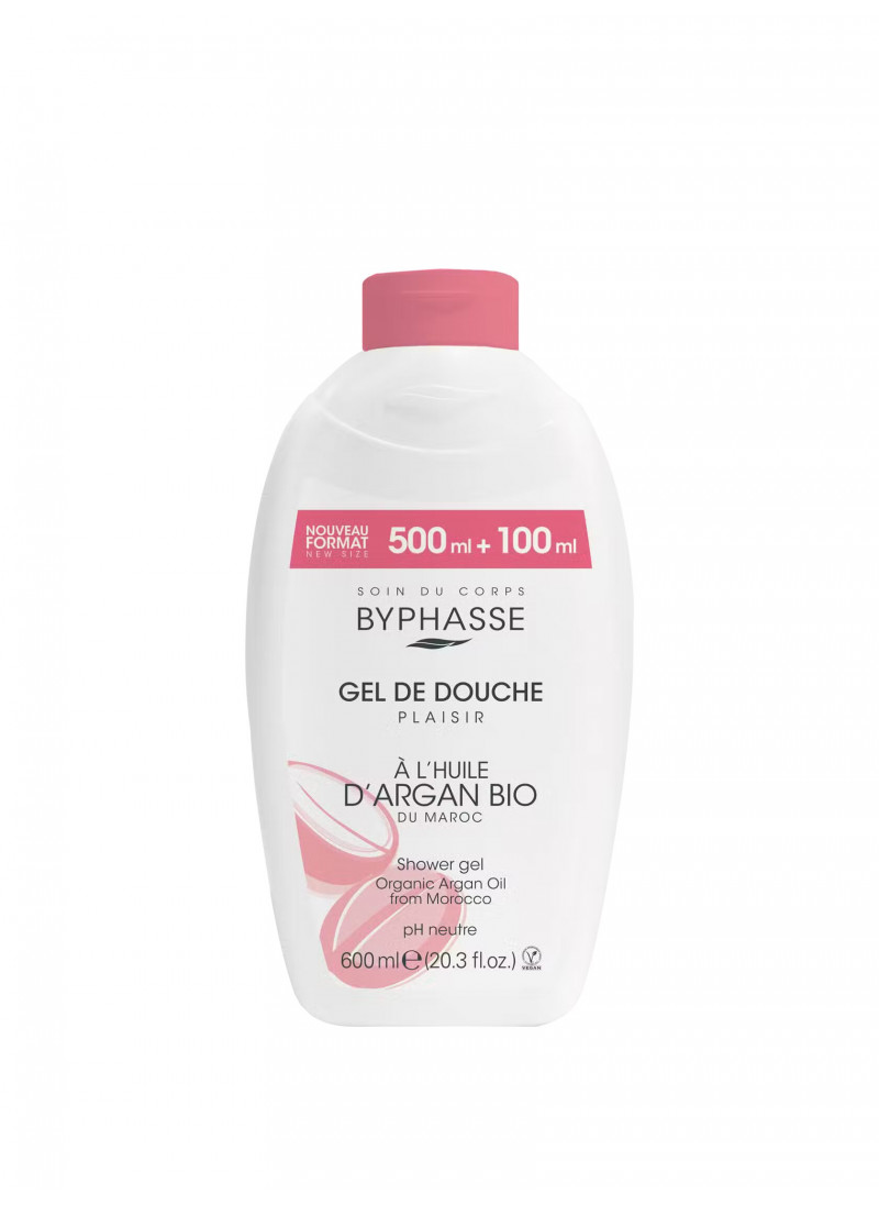 BYPHASSE PLAISIR SHOWER GELORGANIC ARGAN OIL 600ML