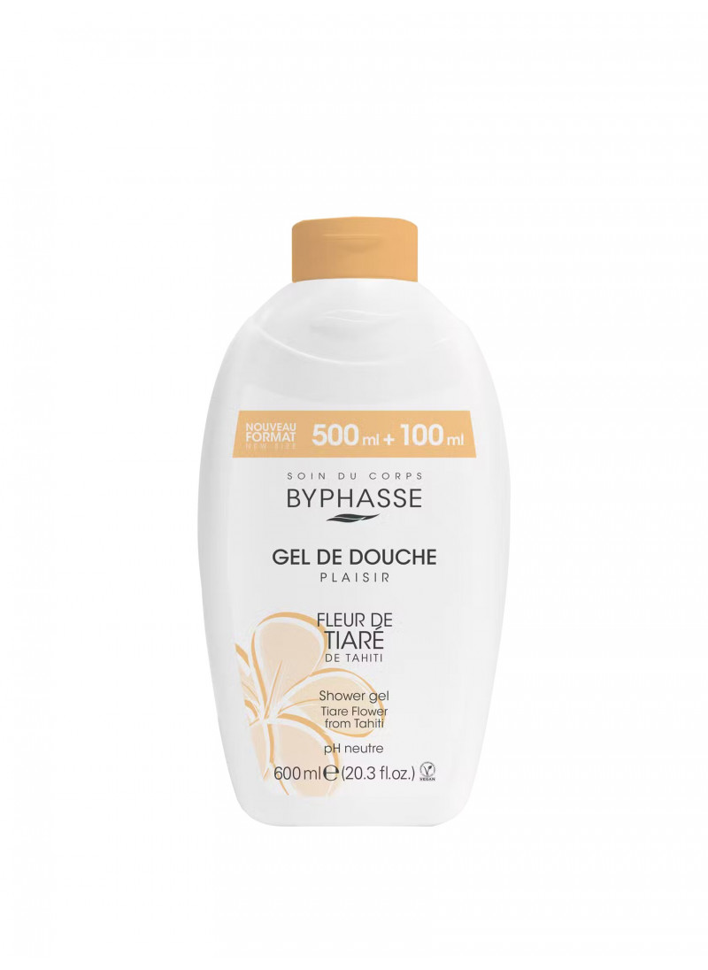 BYPHASSE PLAISIR SHOWER GEL TIARE FLOWER 600ML