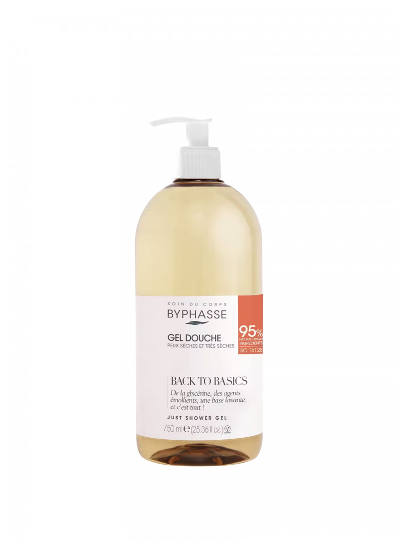 BYPHASSE BACK TO BASICS SHOWER GEL DRY AND VERY DRY SKIN  750ML