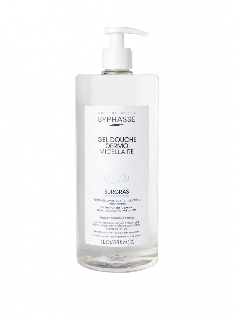 BYPHASSE DERMO SHOWEL GEL SURGRAS NORMAL&DRY SKIN 1L   