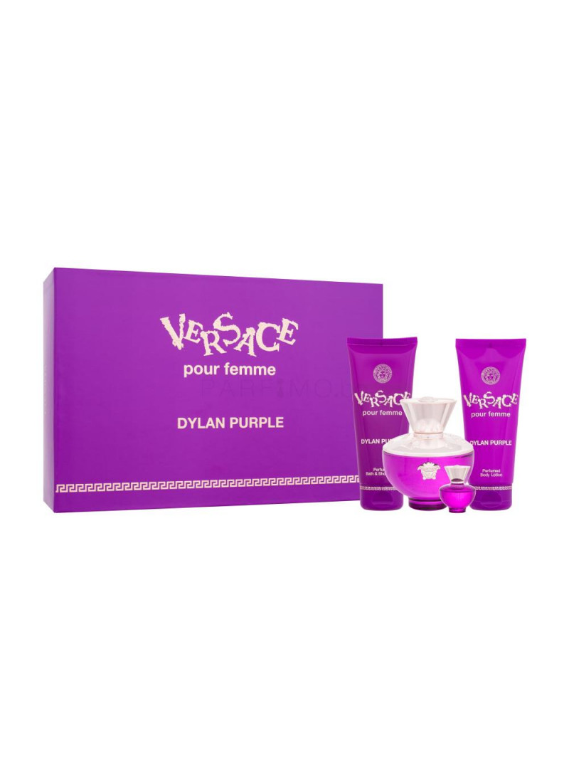 VERSACE DYLAN PURPLE  L EDP SET(100ML+BL100ML+BSG1...